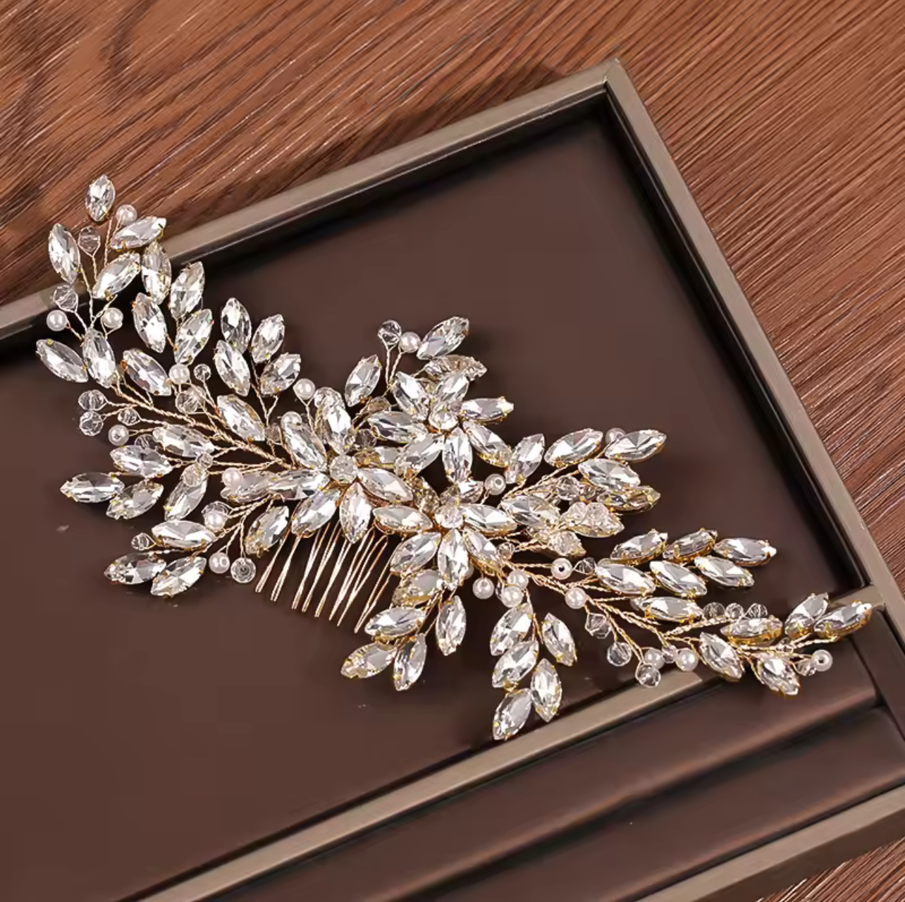 Handcrafted Crystal Hair Comb