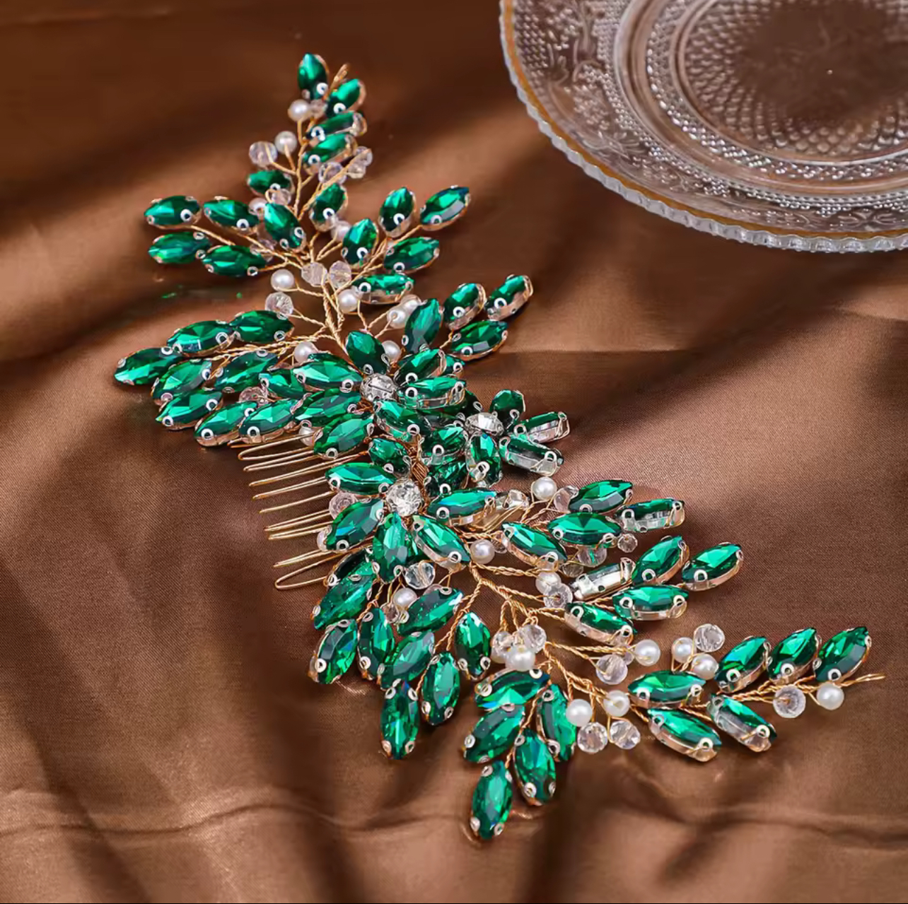Handcrafted Crystal Hair Comb