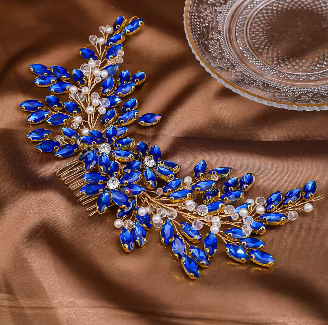 Handcrafted Crystal Hair Comb