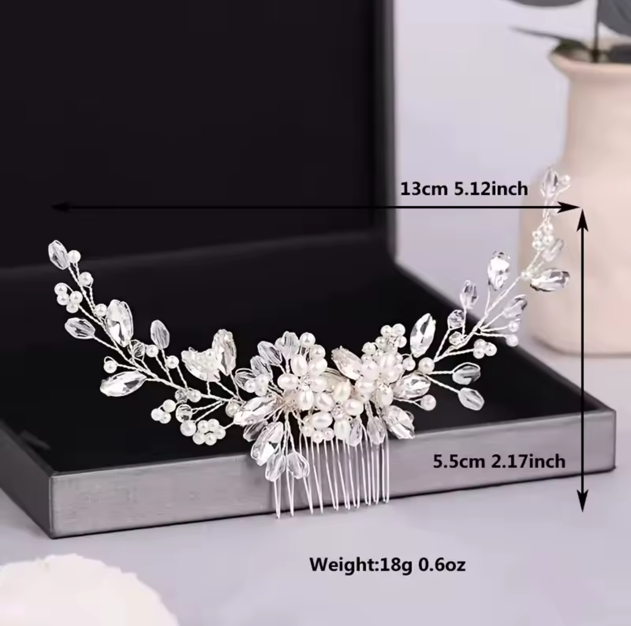 Crystal Pearl Hair Comb