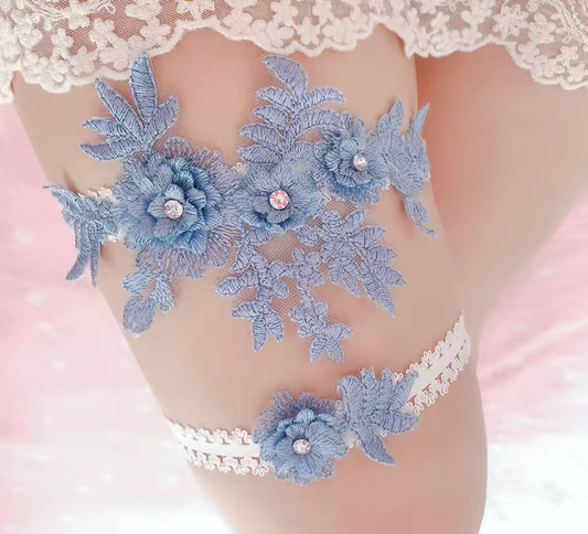 Chic Romantic Floral Garters (2pcs)