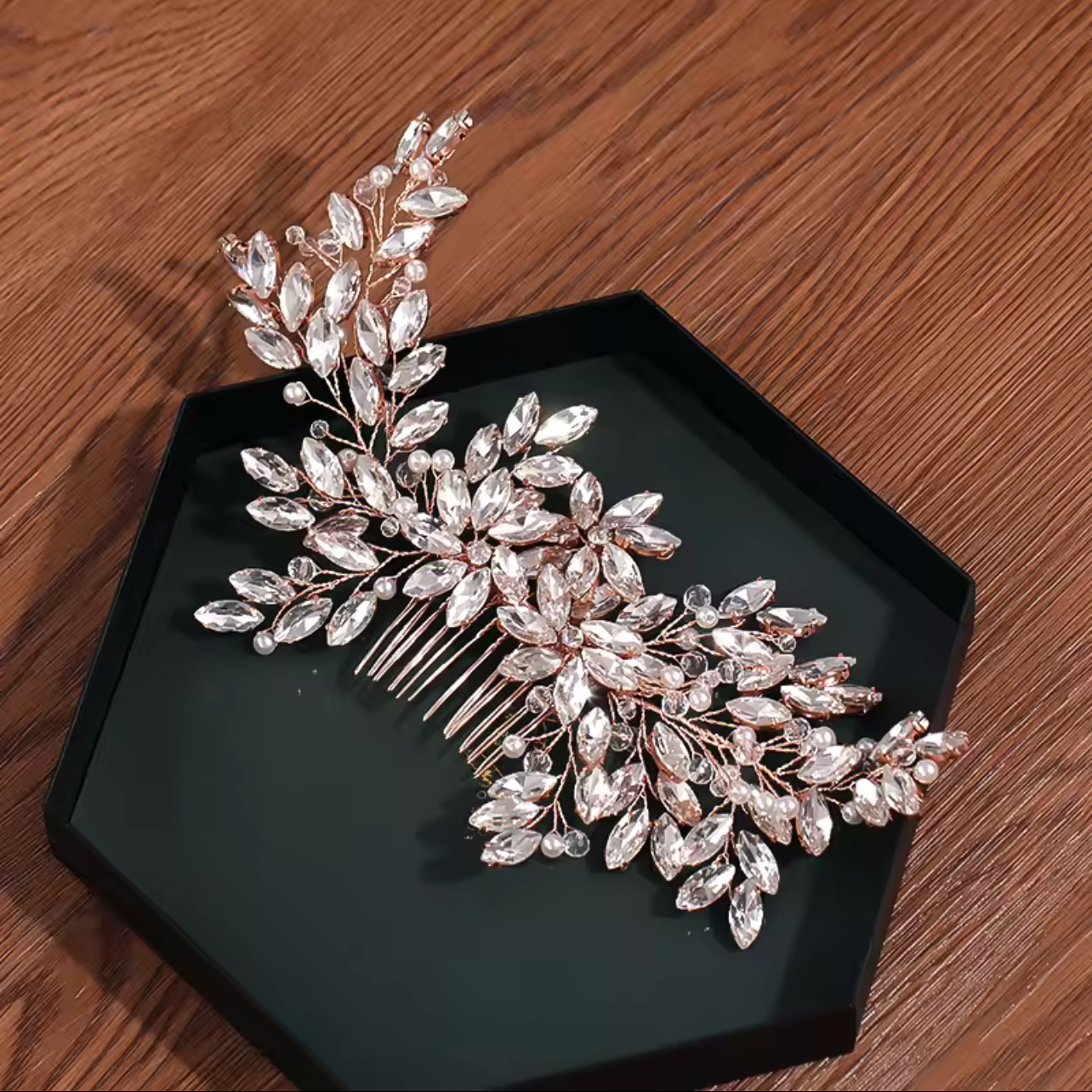 Handcrafted Crystal Hair Comb