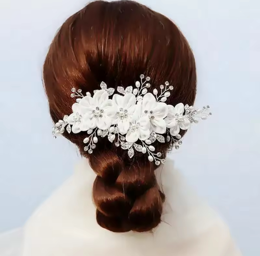 Crystal Pearl Flower Hairpin