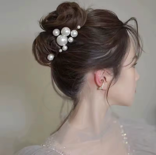 Handcrafted U Shaped Pearl Hairpins