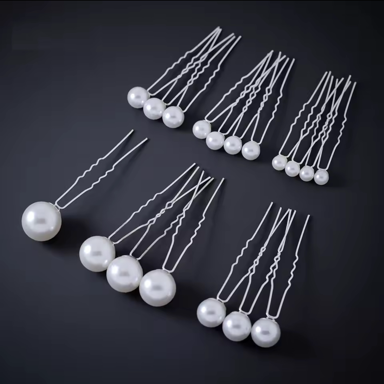 Handcrafted U Shaped Pearl Hairpins