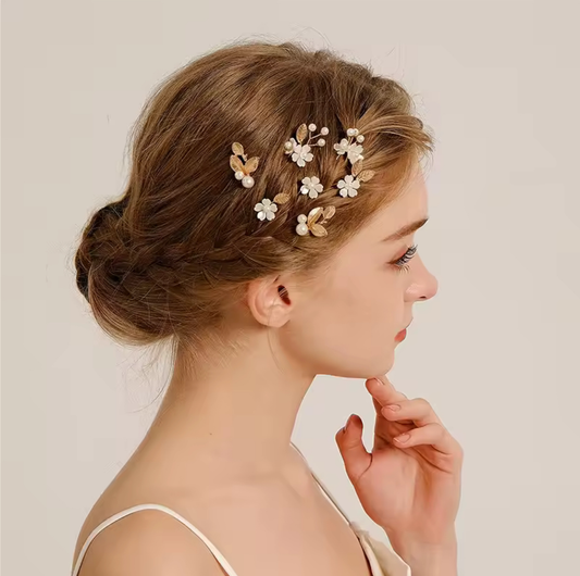 Handcrafted Flower Hairpins (5pcs)